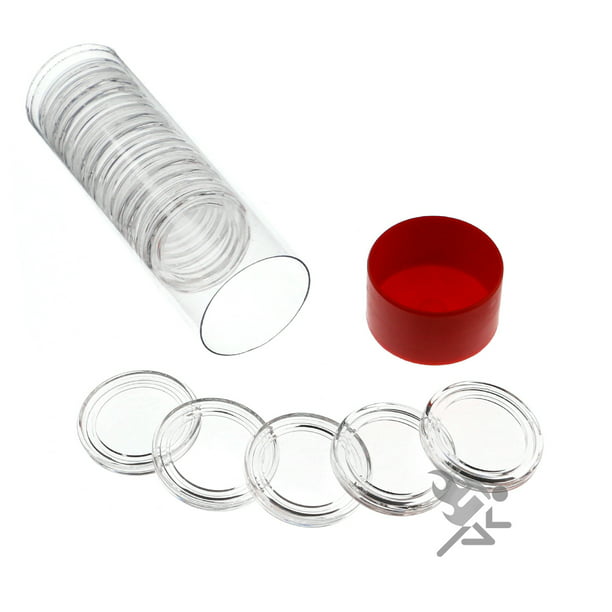 5 AirTite Direct Fit A22 Round Capsules For Small 22mm Coins Clear Safe Storage